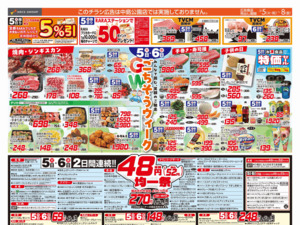 5/5-8 GWごちそうウイーク/４８円均一祭/青果の日/CGC特集のチラシ画像