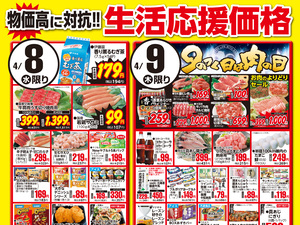 0408~0410生活応援価格のチラシ画像