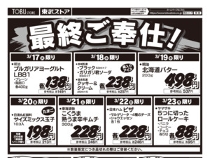 閉店売りつくしセール第3弾のチラシ画像