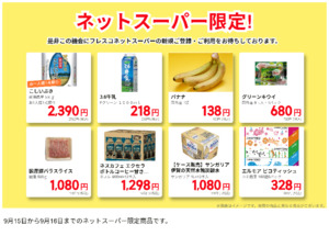 ネットスーパーだけの特別価格品！のチラシ画像