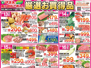 2/13号　厳選お買得品のチラシ画像
