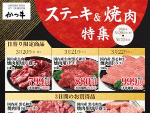 かつヰ　ステーキ＆焼肉特集のチラシ画像