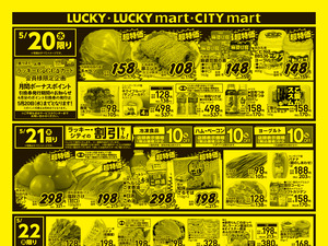 お得なお買得情報　オモテのチラシ画像