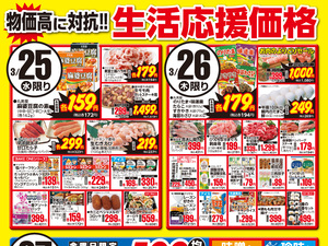 0325～0327生活応援価格のチラシ画像
