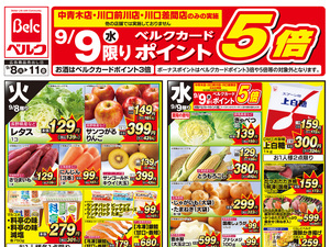 9/8号のチラシ画像