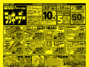 お得なお買得情報　オモテのチラシ画像