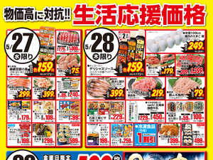 0527~0529生活応援価格のチラシ画像