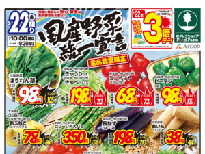 国産野菜統一宣言のチラシ画像