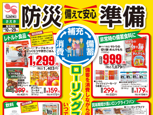 0310～0329備えて安心　防災準備のチラシ画像