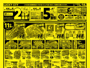 お得なお買得情報　オモテのチラシ画像
