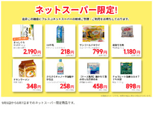 ネットスーパーだけの特別価格品！のチラシ画像