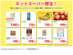 ネットスーパーだけの特別価格品！のチラシ画像