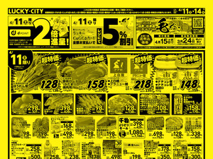 お得なお買得情報 オモテのチラシ画像