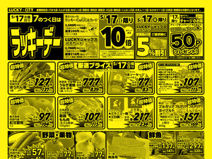 お得なお買得情報　オモテのチラシ画像