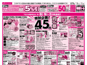 9/8-11  ４５円均一祭/青果の日のチラシ画像