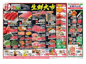 4月19日号武蔵村山店生鮮大市・日替わり：表のチラシ画像