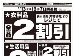 閉店売りつくし第2弾のチラシ画像