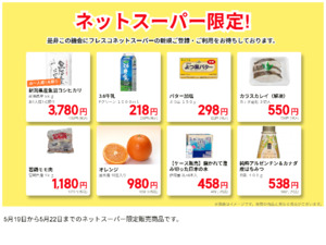 ネットスーパーだけの特別価格品！のチラシ画像