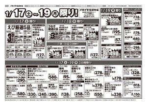お買い得チラシ1月17日~1月19日のチラシ画像