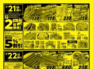 お得なお買得情報 オモテのチラシ画像