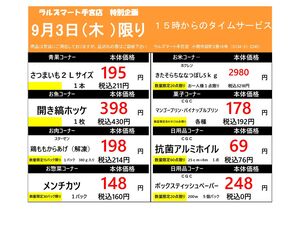 0903 RM手宮タイムサービスのチラシ画像