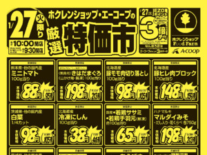 厳選特価市のチラシ画像