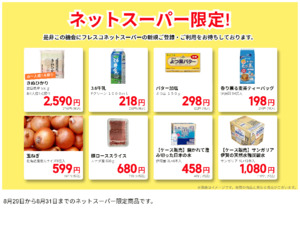 ネットスーパーだけの特別価格品!のチラシ画像