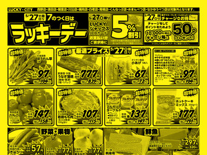 お得なお買得情報　オモテのチラシ画像