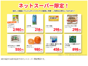 ネットスーパーだけの特別価格品！のチラシ画像