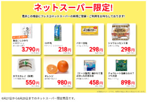 ネットスーパーだけの特別価格品！のチラシ画像
