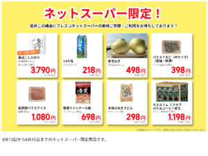 ネットスーパーだけの特別価格品！のチラシ画像