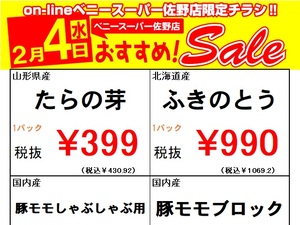 佐野店限定オンラインチラシ！のチラシ画像