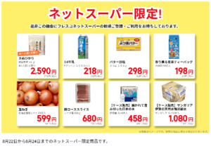 ネットスーパーだけの特別価格品！のチラシ画像