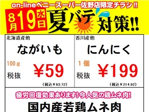 佐野店限定オンラインチラシ！のチラシ画像