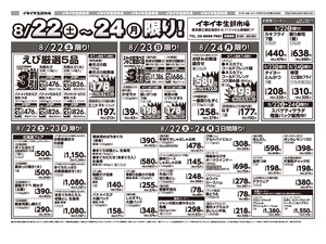お買い得チラシ8月22日~8月24日のチラシ画像