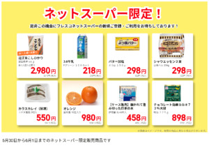 ネットスーパーだけの特別価格品！のチラシ画像