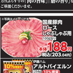豚ロースしゃぶしゃぶ用