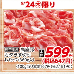 豚ロース薄切り