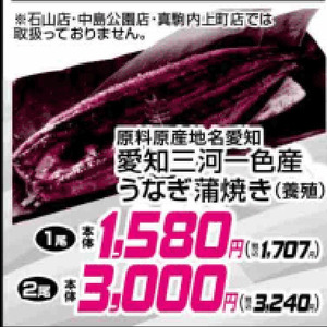 うなぎの蒲焼き