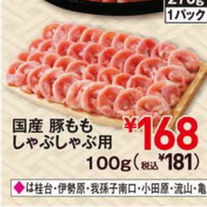 豚ロースしゃぶしゃぶ用