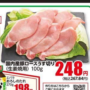 豚ロース薄切り
