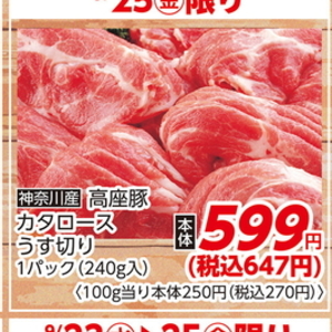 豚ロース薄切り