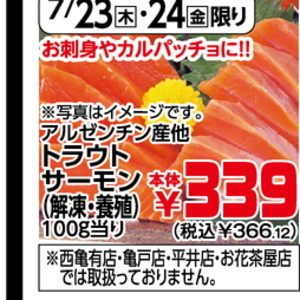 サーモン（刺身）