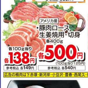 豚ロース薄切り