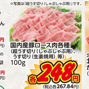 豚ロース薄切り
