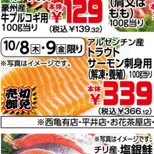 サーモン（刺身）