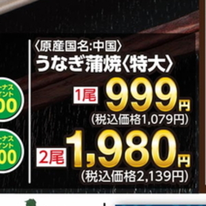 うなぎの蒲焼き