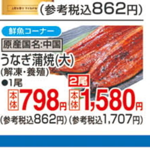 うなぎの蒲焼き