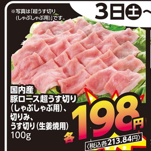 豚ロース薄切り