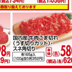 牛コマ・切落し